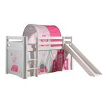 Paris Prix Pack - Lit Enfant, Toboggan, Tente & Tunnel  Pino Princesse  Blanc