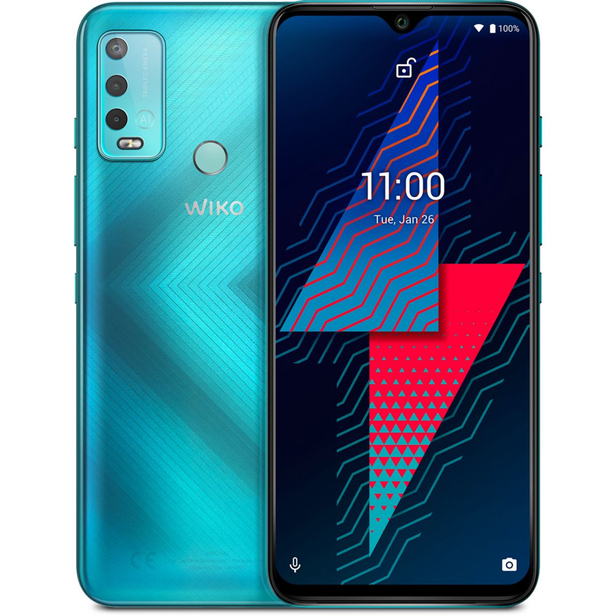 Voir la diapositive 1 : WIKO Smartphone Power U30 Menthe 64Go
