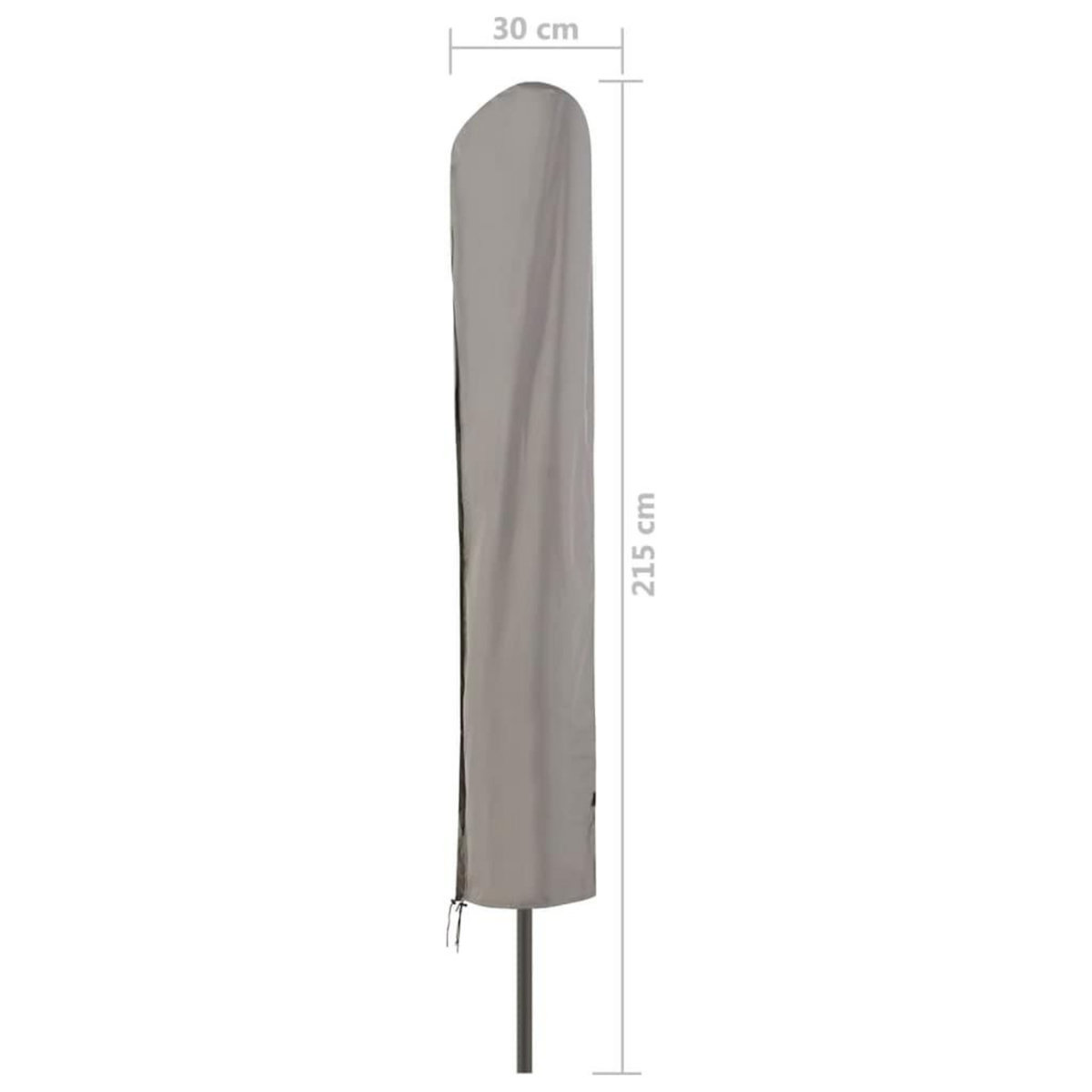 MADISON Madison Housse pour parasol sur pied 215x30 cm Gris