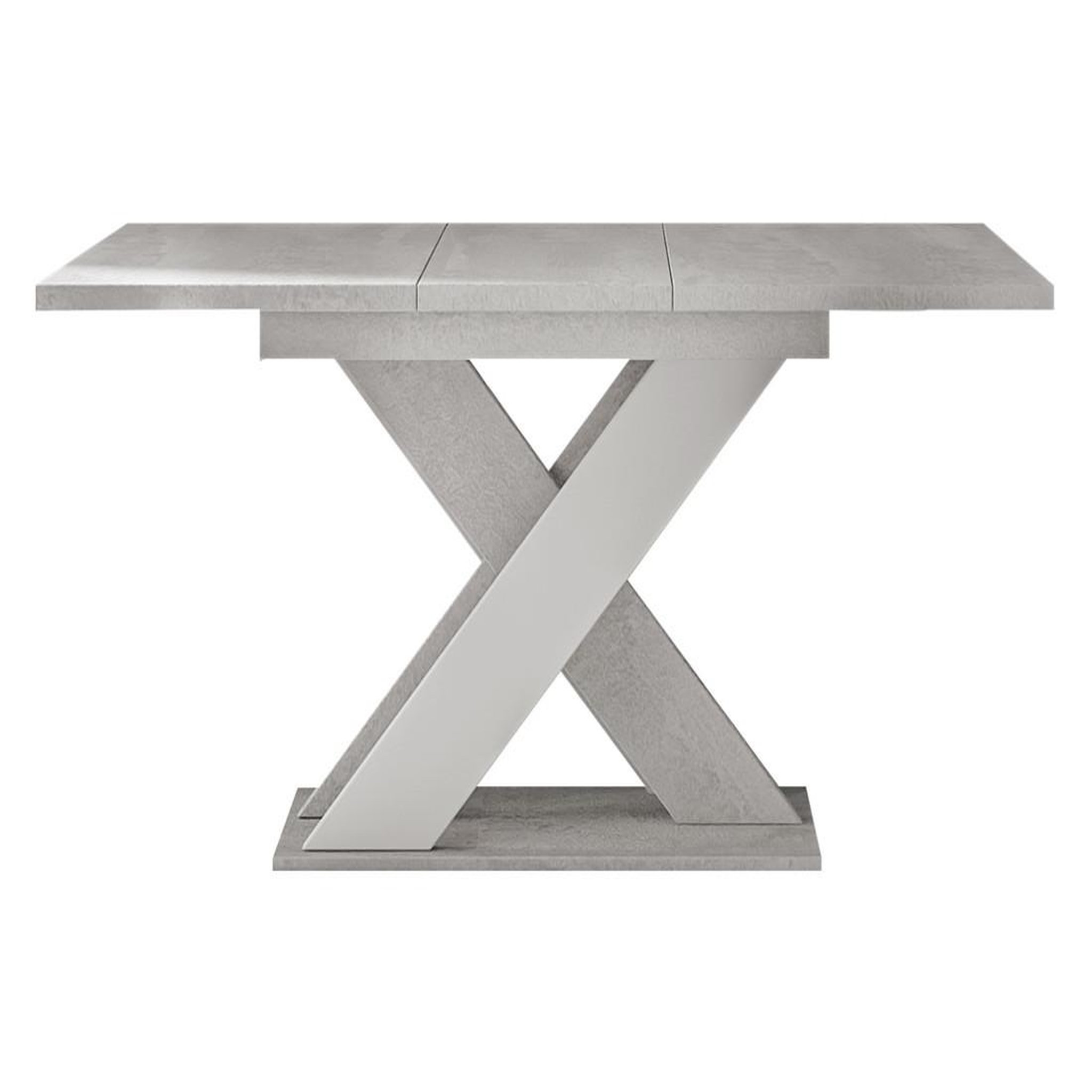 Voir la diapositive 4 : BEST MOBILIER Tosca - table à manger extensible - gris et blanc - 4 à 6 personnes