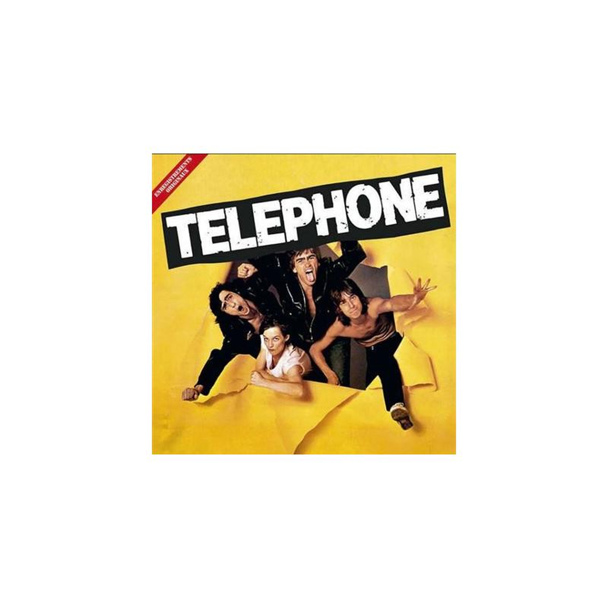 Album cd telephone best of - couverture jaune avec photo de groupe