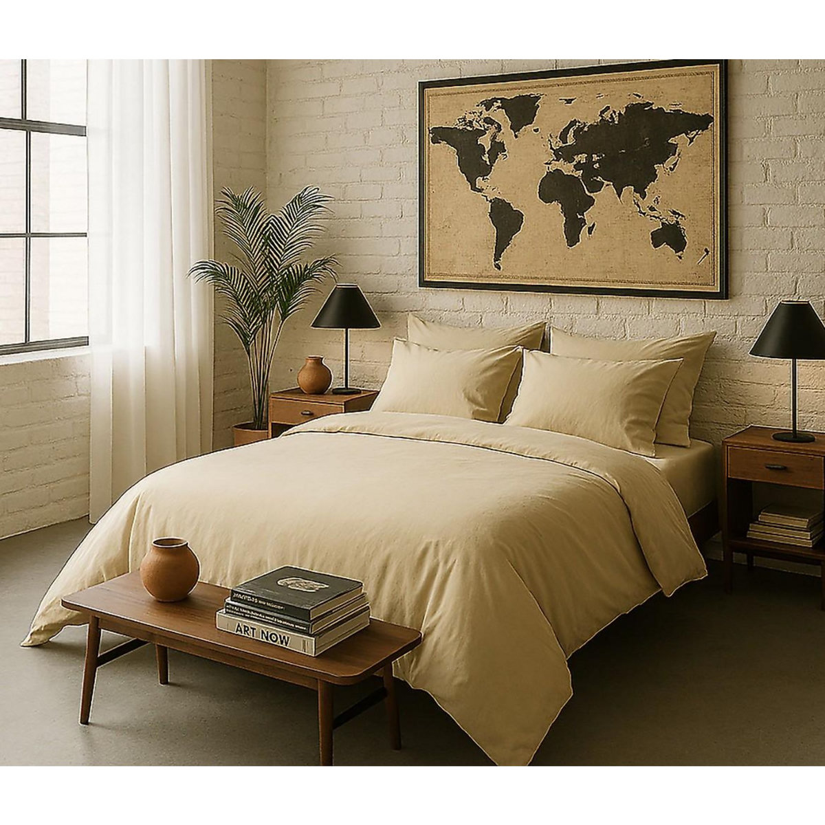 BATON ROUGE Housse de couette 100% percale de coton