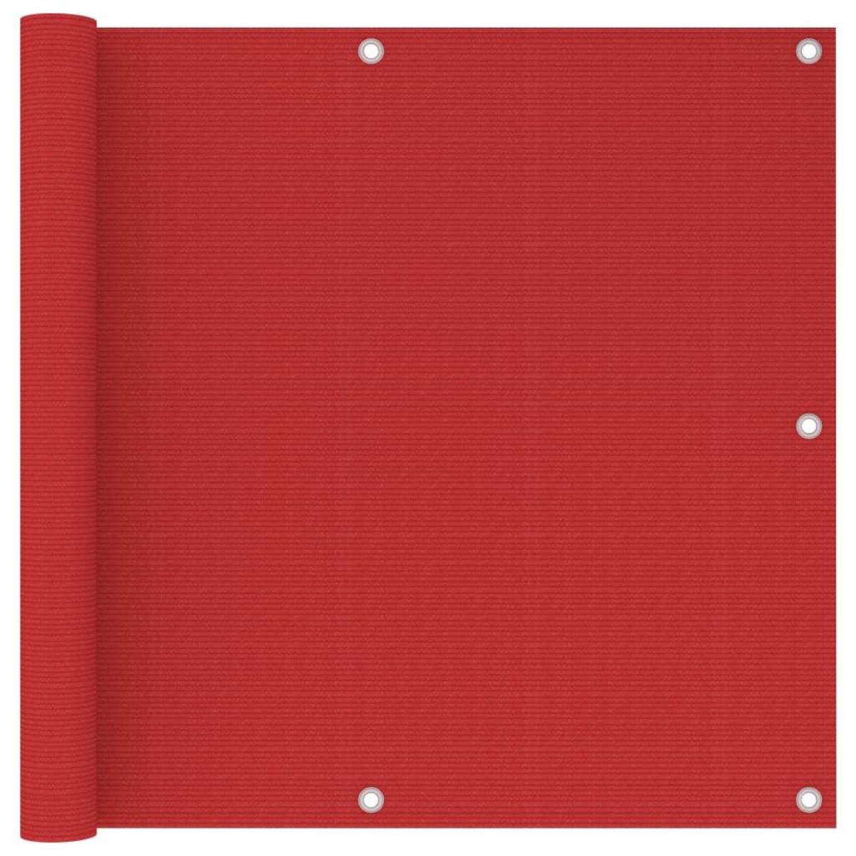 VIDAXL Ecran de balcon Rouge 90x600 cm PEHD