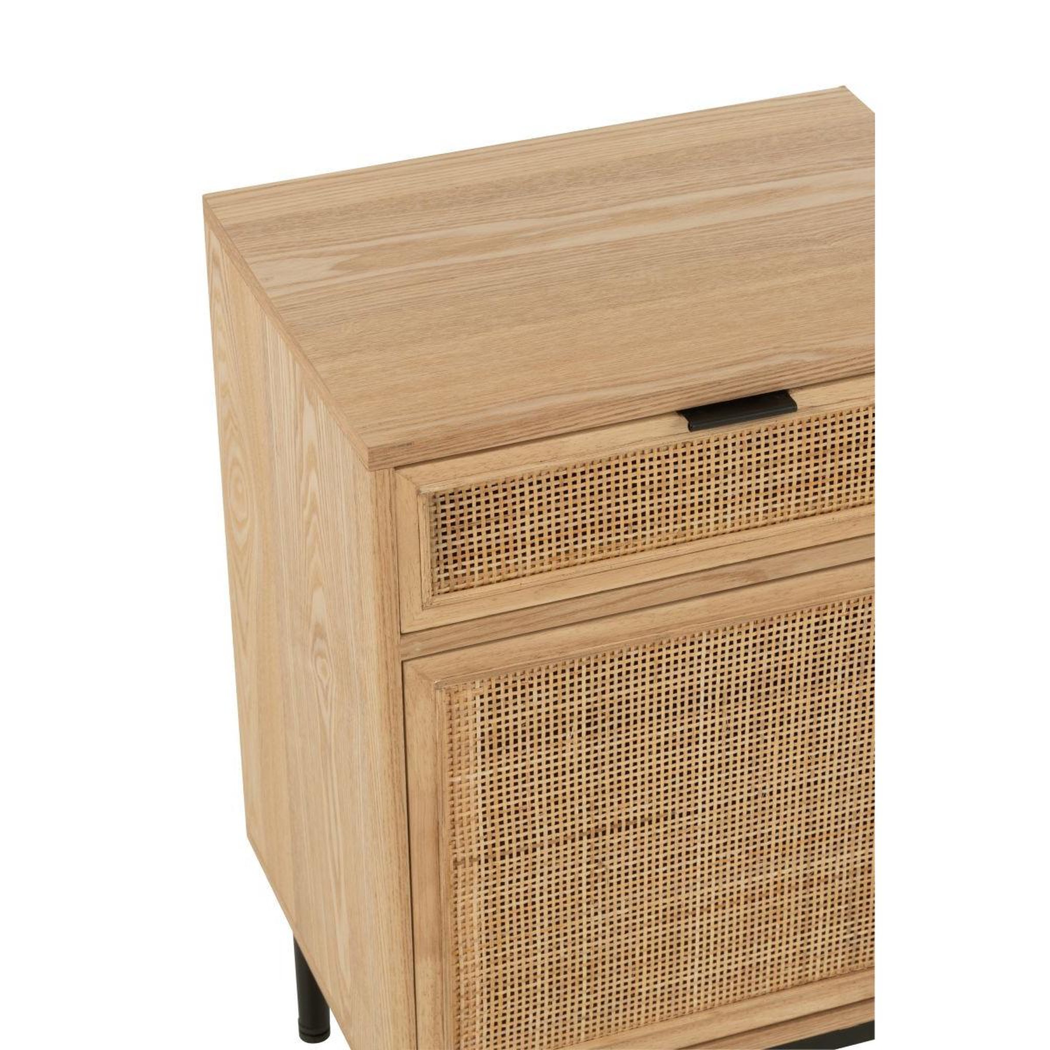 Voir la diapositive 6 : J-LINE Table de chevet cannage  kory  70cm naturel