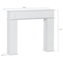 Voir la diapositive 6 : ID MARKET Console manteau de cheminée décorative avec rangements