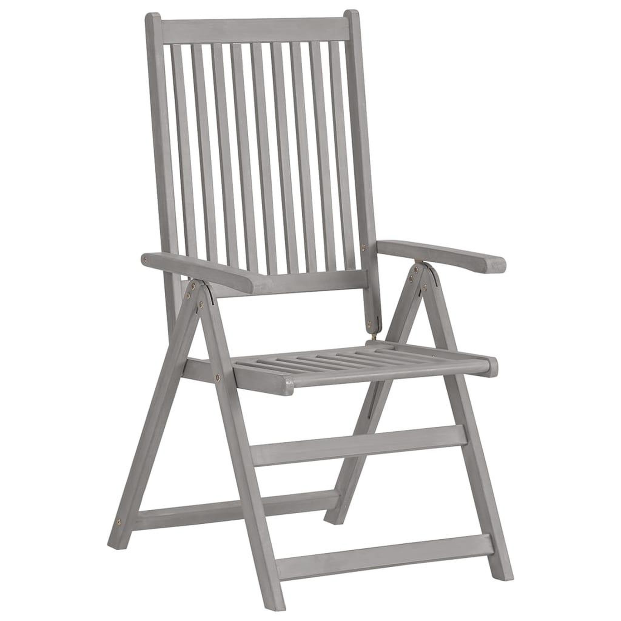Voir la diapositive 2 : VIDAXL Chaises inclinables de jardin lot de 6 Gris Bois solide acacia