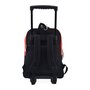 Sac à dos à roulettes Premium LED 3 compartiments polyester noir et orange SPACE STREET CODE