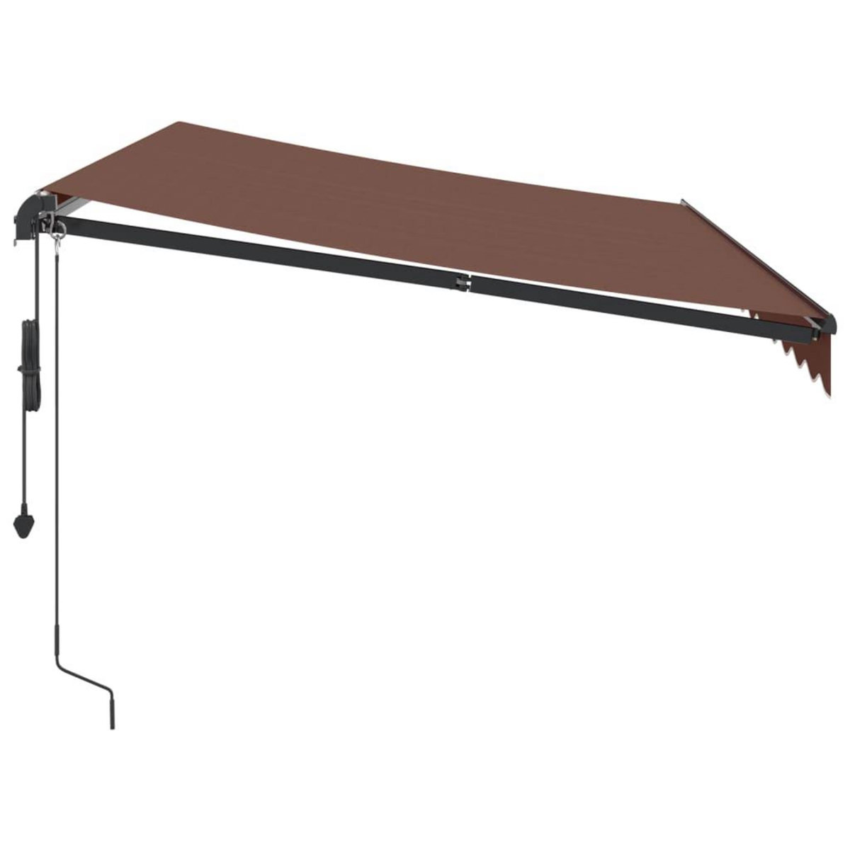 VIDAXL Auvent retractable automatique avec LED marron 350x250 cm