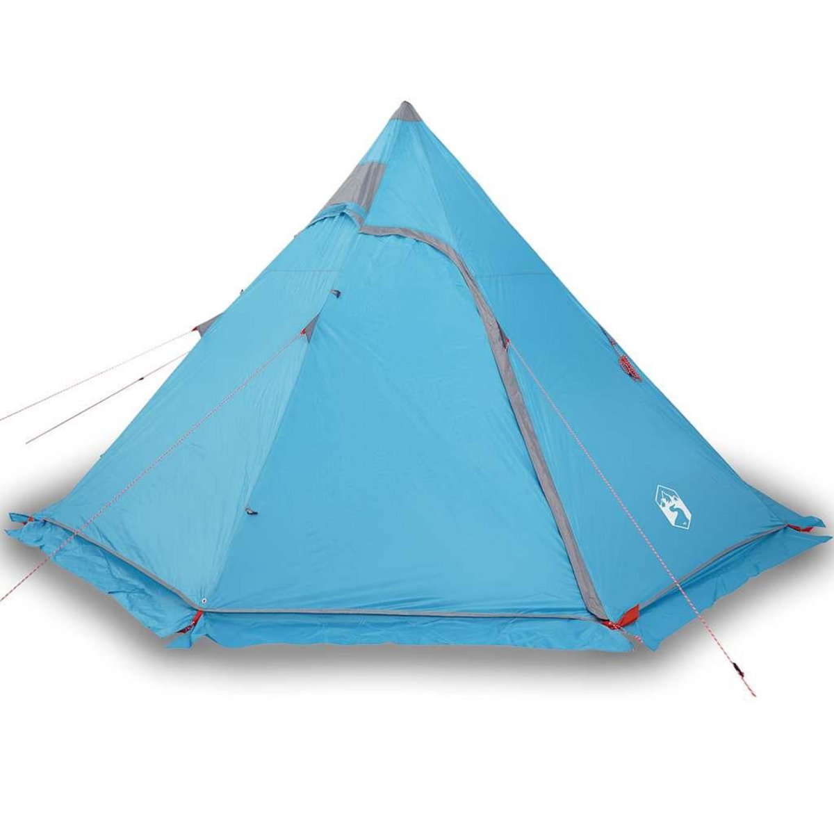 VIDAXL Tente de camping tipi 5 personnes bleu impermeable