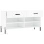 Voir la diapositive 5 : VIDAXL Banc a chaussures blanc brillant 102x35x55 cm bois d'ingenierie