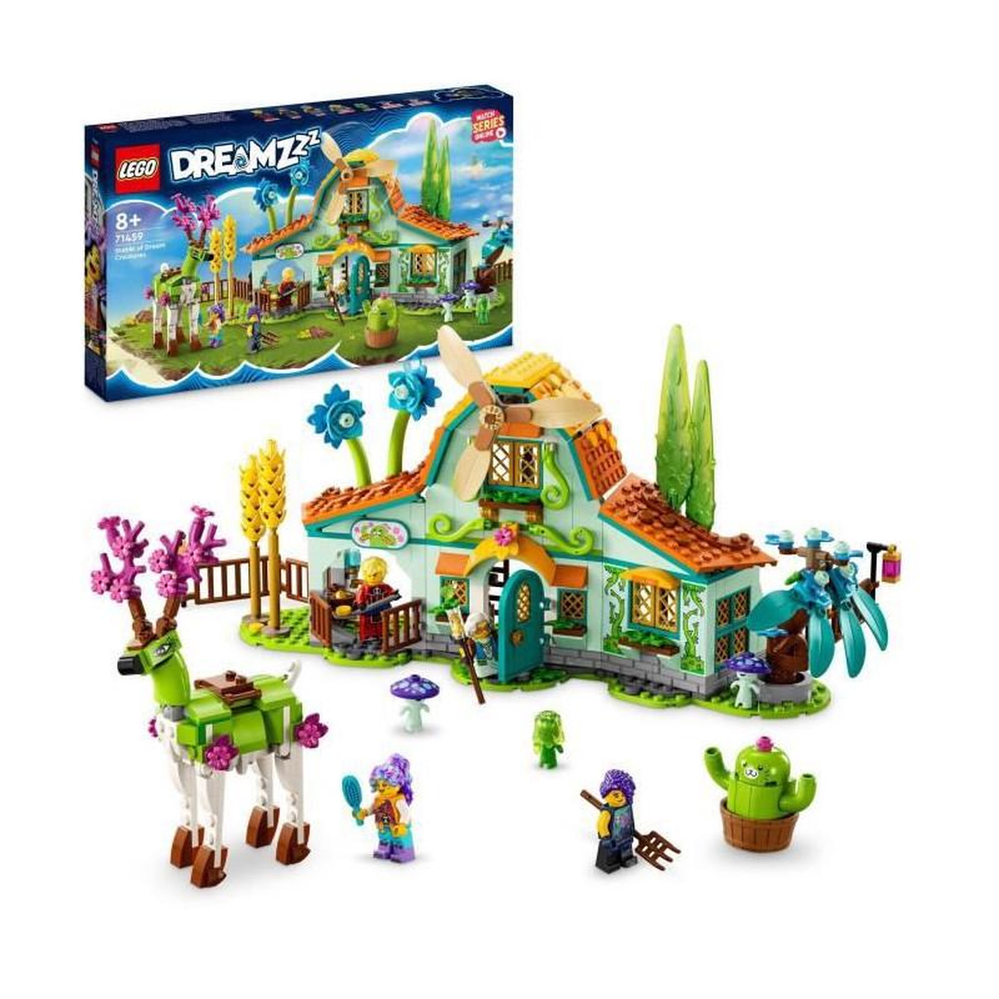 LEGO LEGO DREAMZzz 71459 L'Écurie des Créatures des Reves, Jouet de Ferme avec Figurine de Cerf 2-en-1