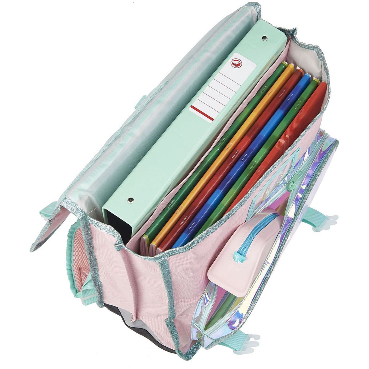 VIQUEL Cartable 38 cm CP/CE1/CE2 rose et bleu LICORNE 