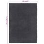 Voir la diapositive 6 : VIDAXL Tapis rectangulaire Anthracite 160x230 cm Coton