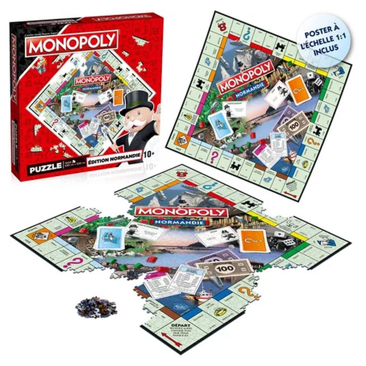  WINNING MOVES Puzzle 1000 pièces Monopoly Normandie