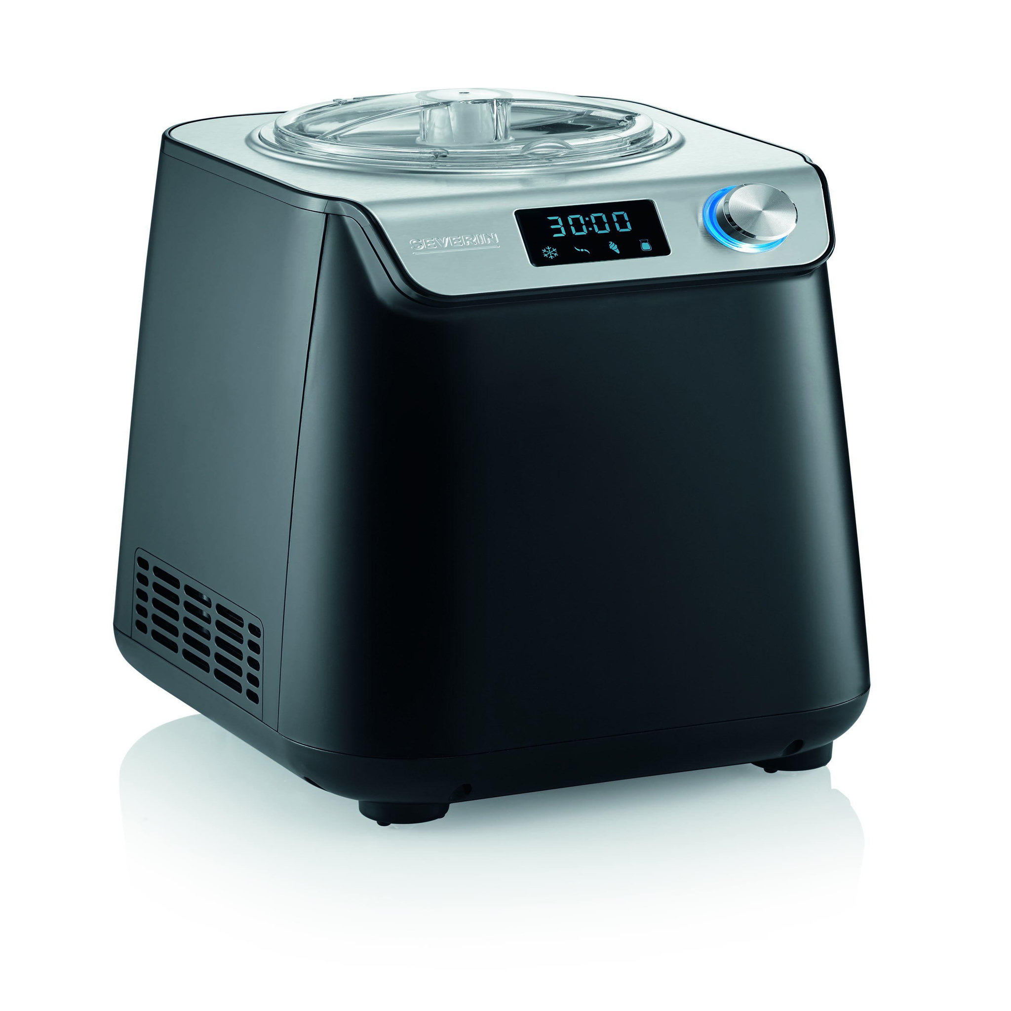 Voir la diapositive 2 : SEVERIN Turbine à glace 2en1 1.2l 135w noir/inox - ez7407