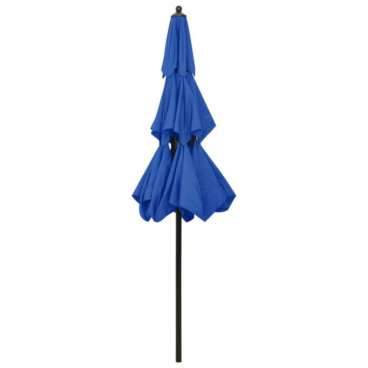 VIDAXL Parasol de jardin a 3 niveaux avec mat en aluminium bleu azure