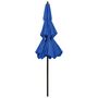 Voir la diapositive 4 : VIDAXL Parasol de jardin a 3 niveaux avec mat en aluminium bleu azure