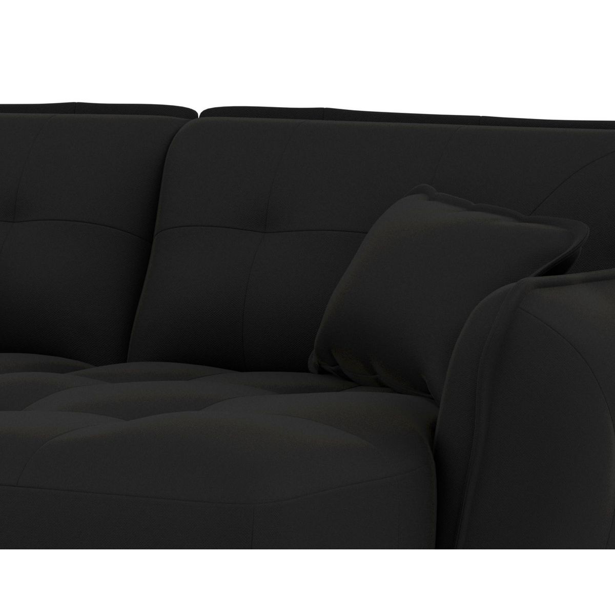 LISA DESIGN Thais - canapé droit 4 places avec double méridienne assise profonde en tissu texturé