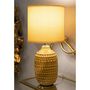 Voir la diapositive 5 : Paris Prix Lampe à Poser en Céramique  Points  30cm Moutarde
