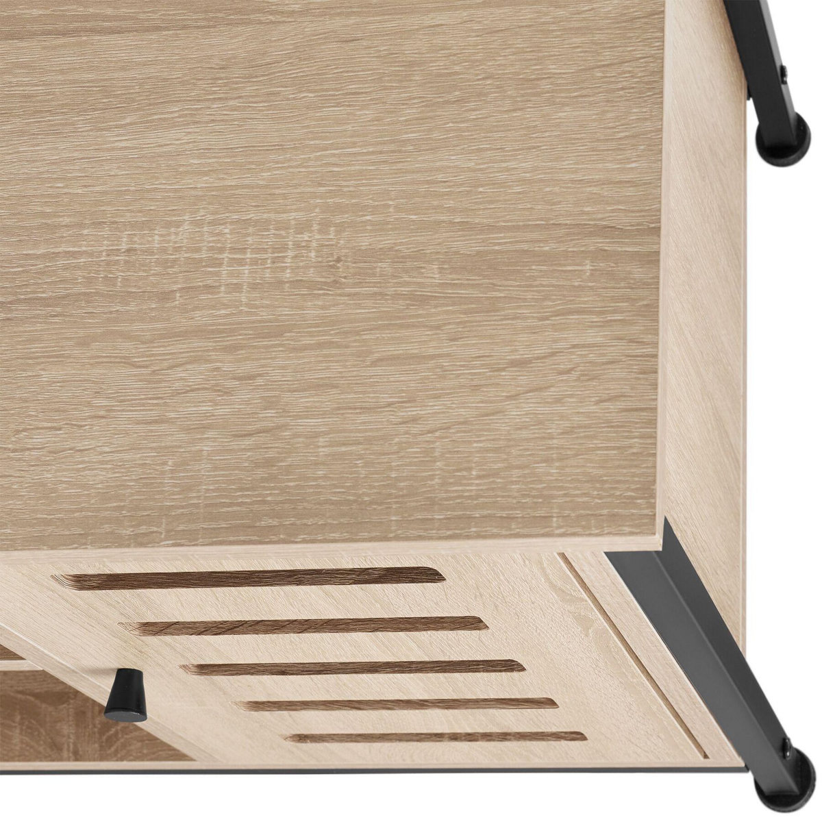 tectake Buffet style industriel Bois clair industriel, Chêne Sonoma