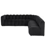 Voir la diapositive 1 : LISA DESIGN Debbie - canapé modulable d'angle droit 5 places en tissu texturé