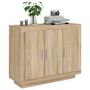 Voir la diapositive 4 : VIDAXL Buffet Chene sonoma 92x35x75 cm Bois d'ingenierie