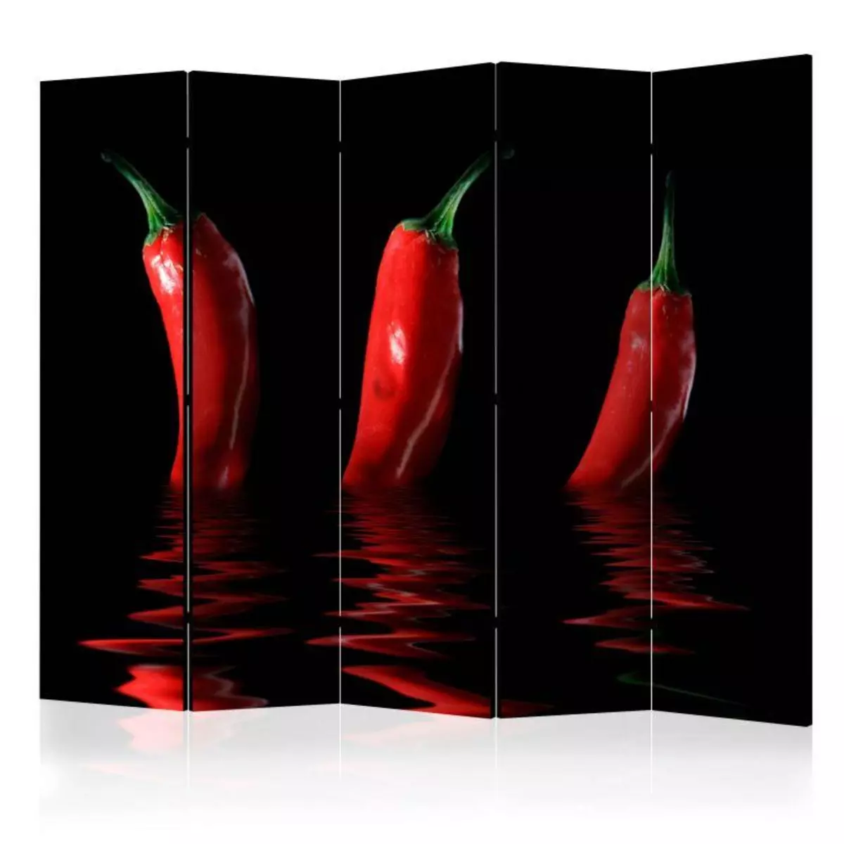 Paris Prix Paravent 5 Volets  Chili Pepper  172x225cm