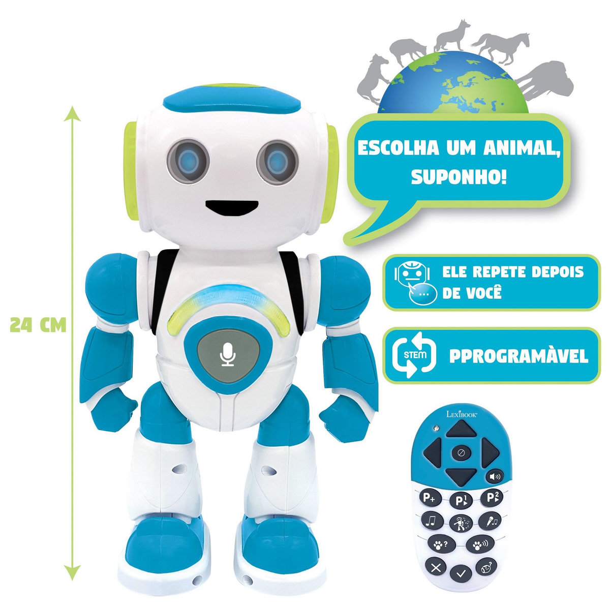 Lexibook POWERMAN JR. Robot Programmable (Portugais)
