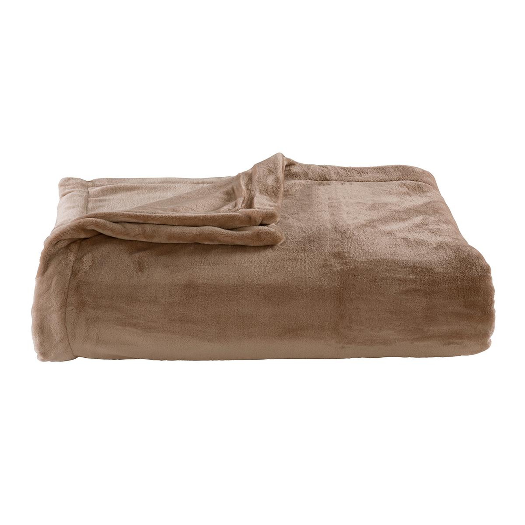 Voir la diapositive 2 : DODO Couverture polaire extra douce coloris taupe