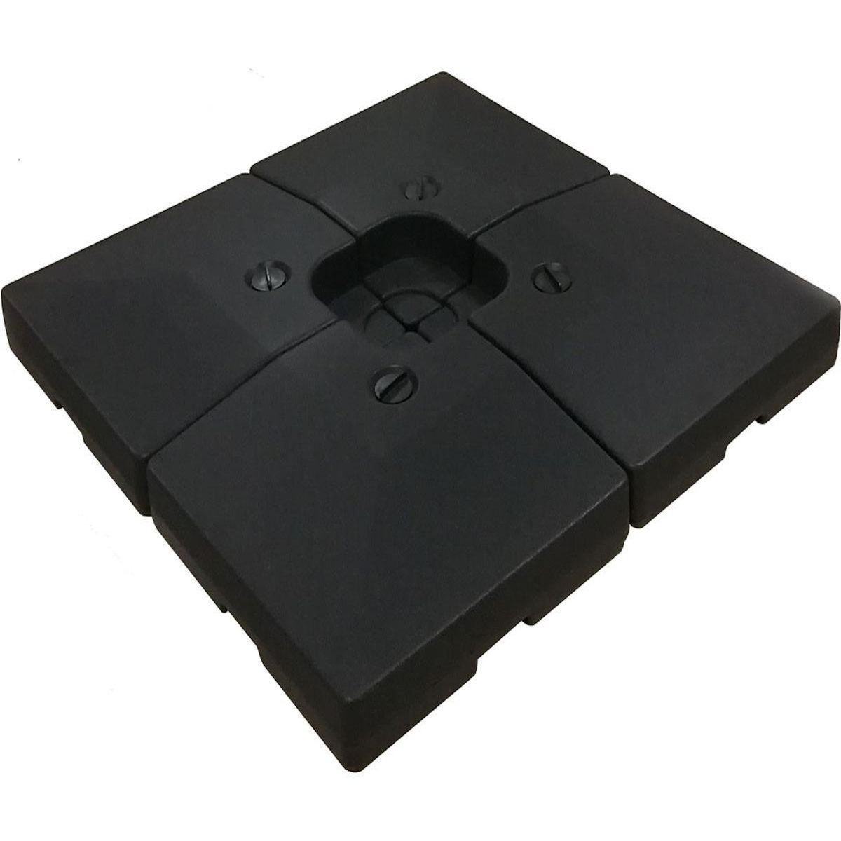 Habitat et Jardin 4 Dalles à lester pour gros parasol déporté - 4 x 3 - 104 KG - Noir