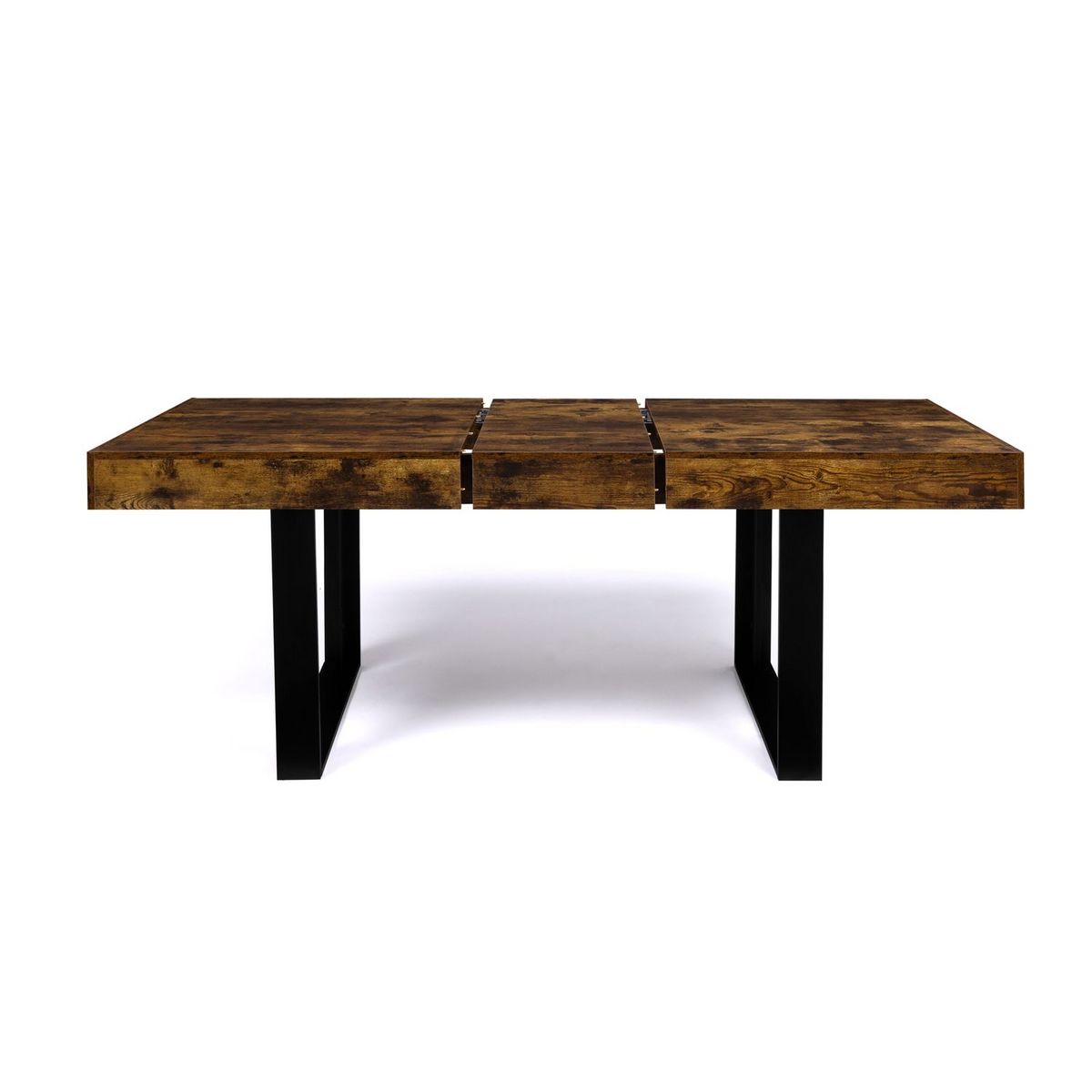 Table de séjour salle à manger extensible style industriel 160/200 cm MILTON