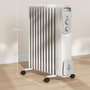 Voir la diapositive 3 : HOMCOM Radiateur électrique bain d'huile 2500W - 3 puissances - 11 éléments - mobile - blanc