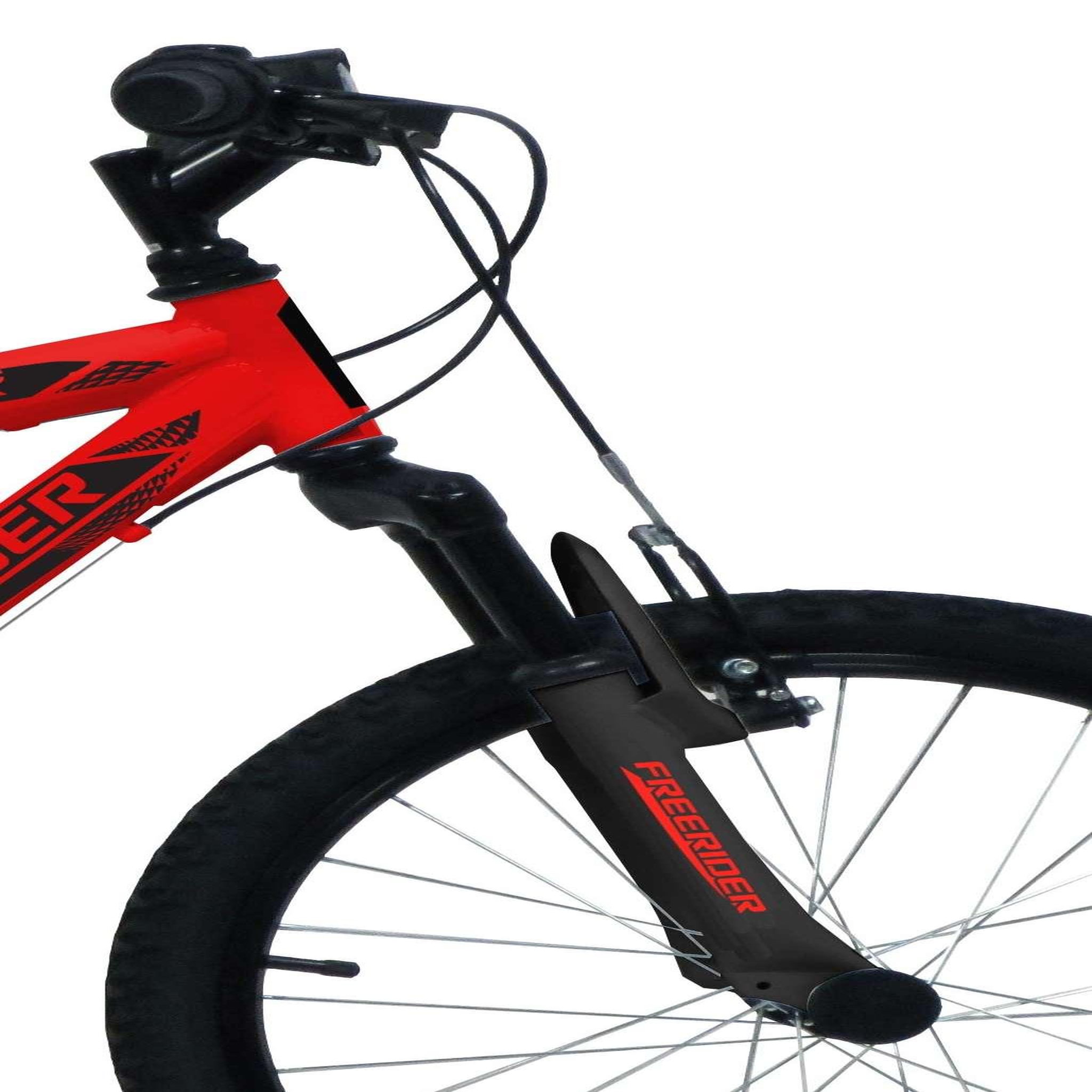 Voir la diapositive 4 : Vélo enfant (120/140 cm) - VTT 20'' Tout Suspendu   Twister   - Fourche télescopique - Cadre suspendu acier - 6 Vitesses  - Dérailleur Shimano TY21 - Frein V-Brake et Jantes en aluminium