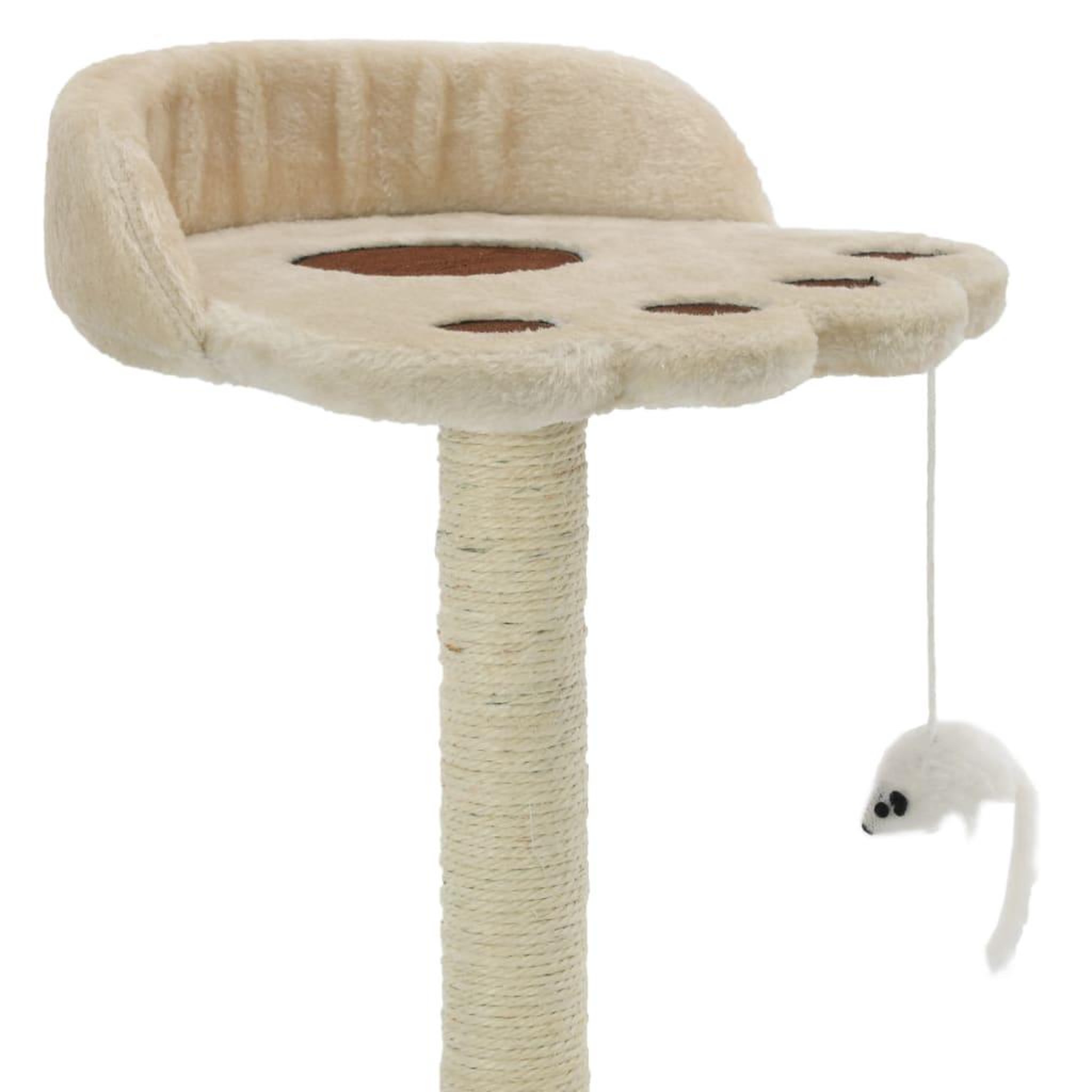 Voir la diapositive 3 : VIDAXL Arbre a chat avec griffoir en sisal 40 cm Beige et Marron