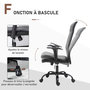 Voir la diapositive 6 : VINSETTO Vinsetto Fauteuil de bureau manager ergonomique pivotant 360° hauteur assise réglable revêtement synthétique PU noir