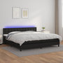 Voir la diapositive 1 : VIDAXL Sommier a lattes de lit avec matelas et LED Noir 200x200cm