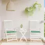 VIDAXL Coussins de chaise de jardin 2 pcs vert 40x40x3 cm tissu oxford
