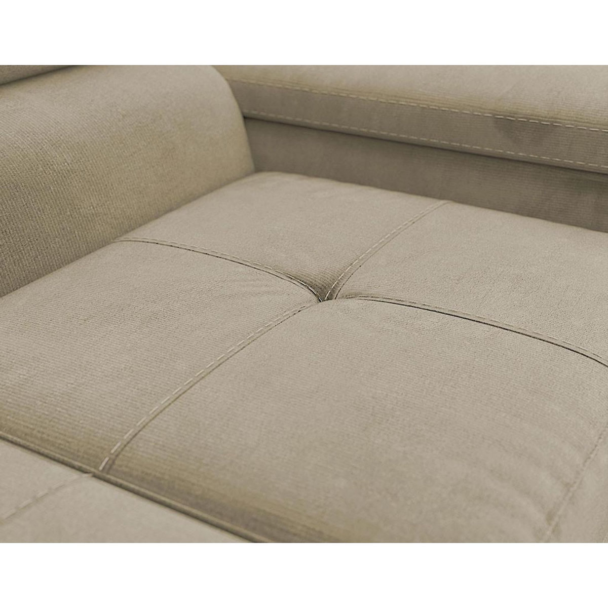 BEST MOBILIER Pablo - canapé droit 2 places avec têtières ajustables - en velours