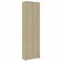 Voir la diapositive 2 : VIDAXL Garde-robe de couloir Chene sonoma 55x25x189 cm Bois ingenierie