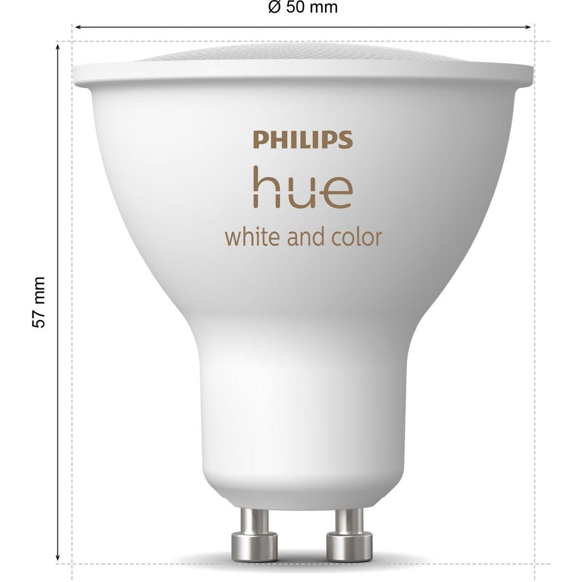 Philips Pack HUE Kit de démarrage GU10x3+télecommande