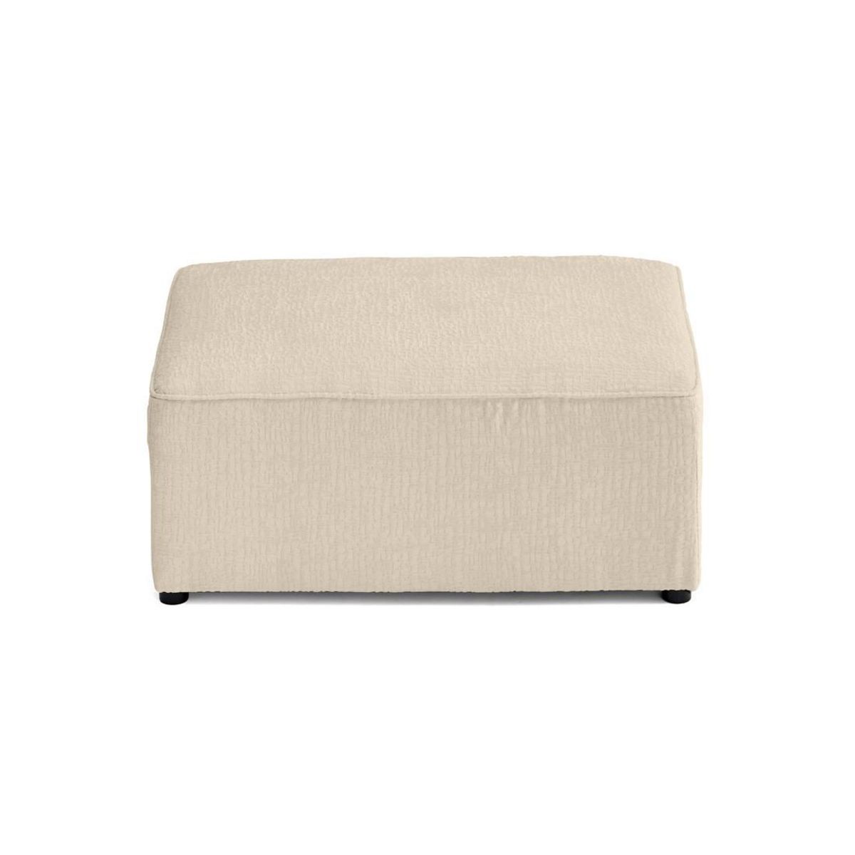 BEST MOBILIER Topaze - pouf - en tissu velours relief