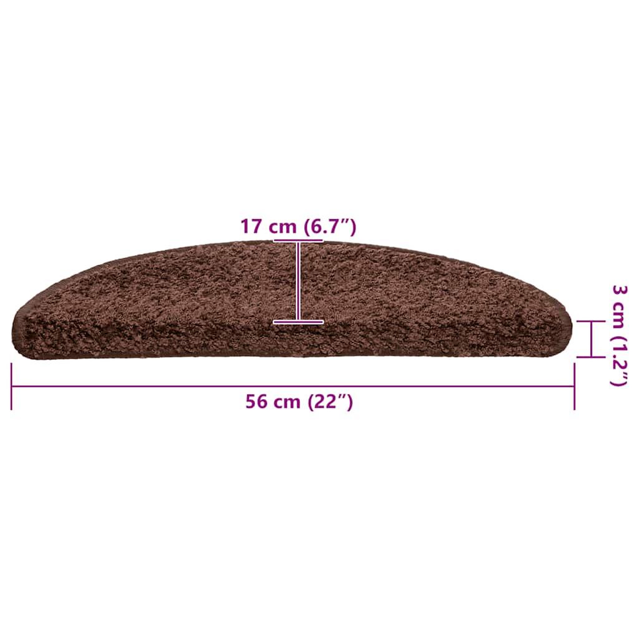 Voir la diapositive 6 : VIDAXL Tapis d'escalier 20 pcs marron 56x17x3 cm