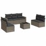 Voir la diapositive 2 : VIDAXL Salon de jardin 8 pcs avec coussins gris resine tressee