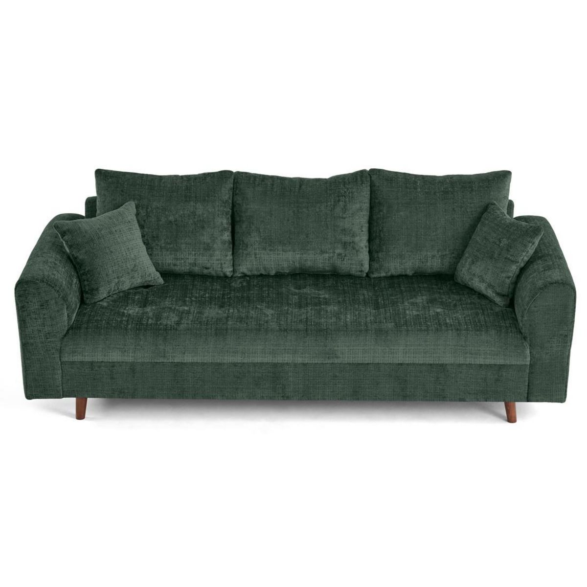 LISA DESIGN Rune - canapé droit 3 places en velours texturé