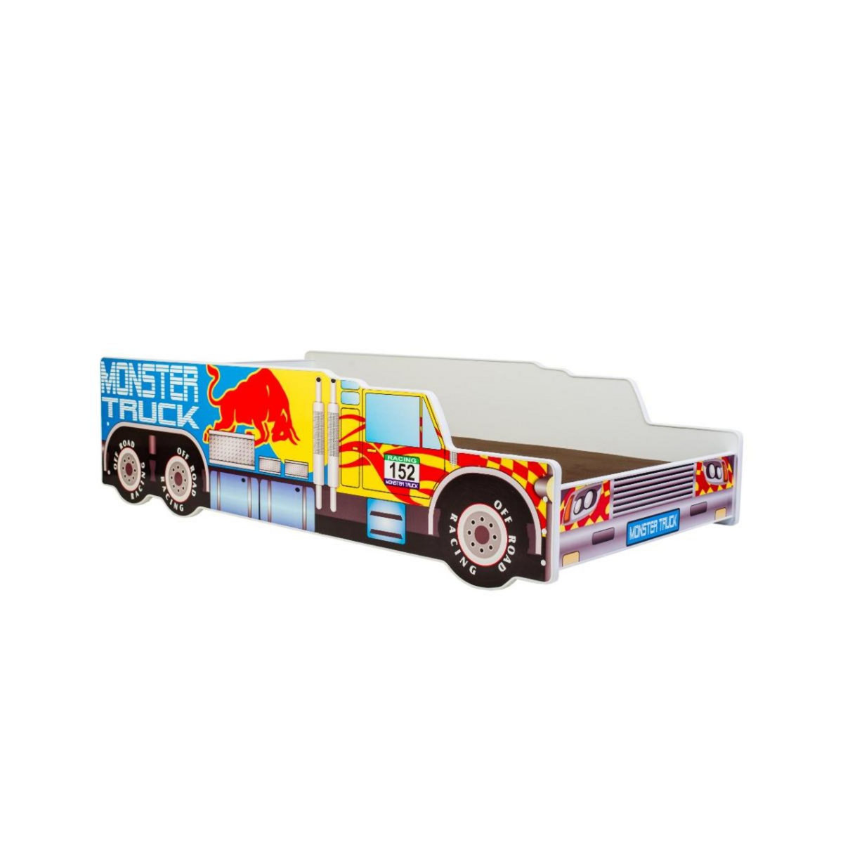 KOBI Lit simple enfant  MONSTER TRUCK 160 avec matelas