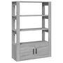 Voir la diapositive 2 : VIDAXL Buffet Sonoma gris 80x30x119,5 cm Bois d'ingenierie