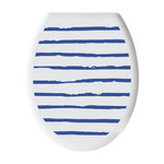 GELCO GELCO DESIGN Abattant WC - Charnieres plastique - Polypropylene - Motif marin - Bleu majorelle