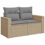 Voir la diapositive 5 : VIDAXL Salon de jardin avec coussins 7 pcs beige resine tressee