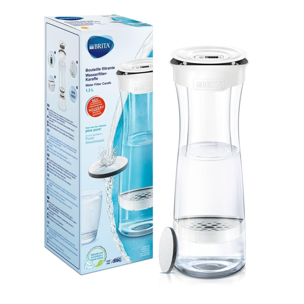 BRITA BRITA Bouteille filtrante blanche inclus 1 filtre MicroDisc
