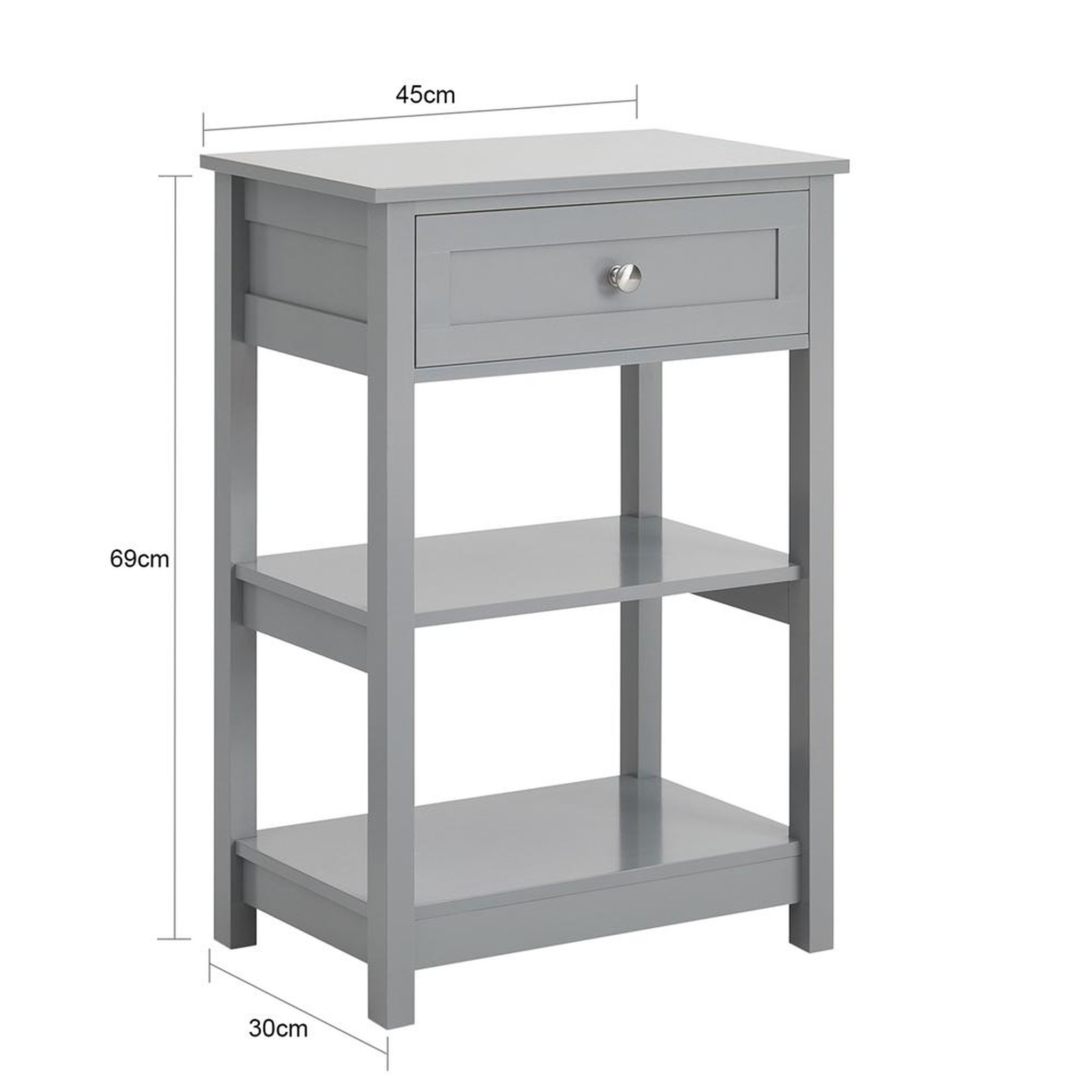 Voir la diapositive 3 : SOBUY SoBuy - Table De Chevet à un tiroir - Moderne - FBT46